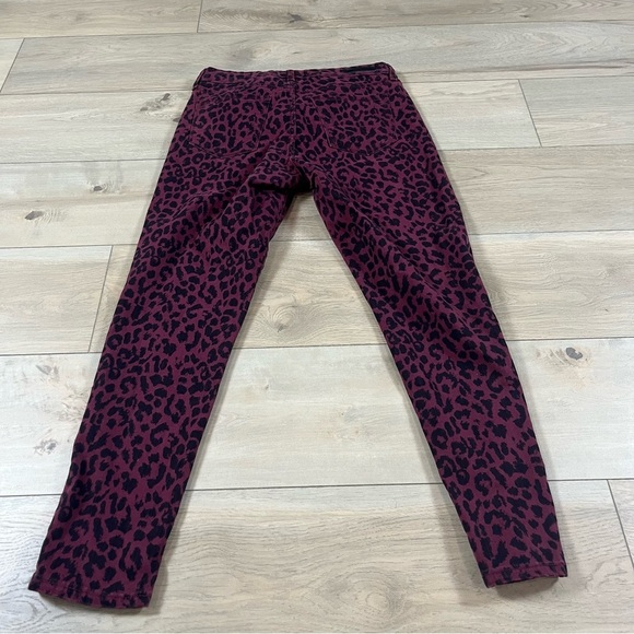 Social Standard by Sanctuary Leopard Cheetah Print Maroon and Black Pants Skinny - Picture 9 of 12